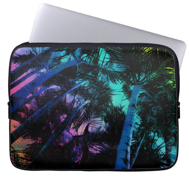 Regnbågepalmträd Laptop Sleeve (Framsidan)