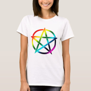 RegnbågePentacle för ljusa skjortor T Shirt