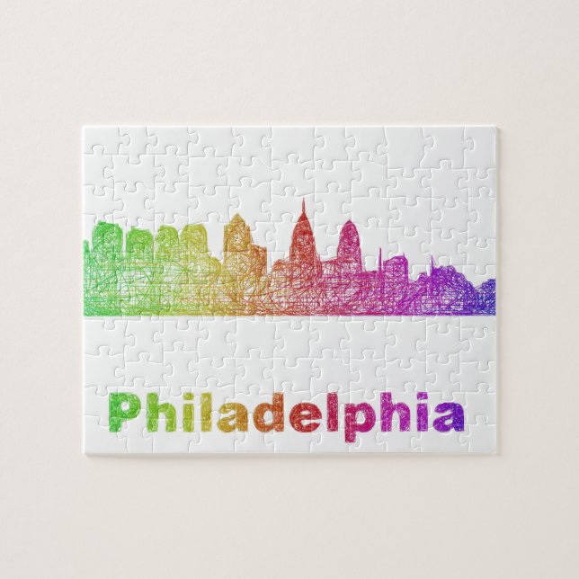 RegnbågePhiladelphia horisont Pussel (Horisontell)