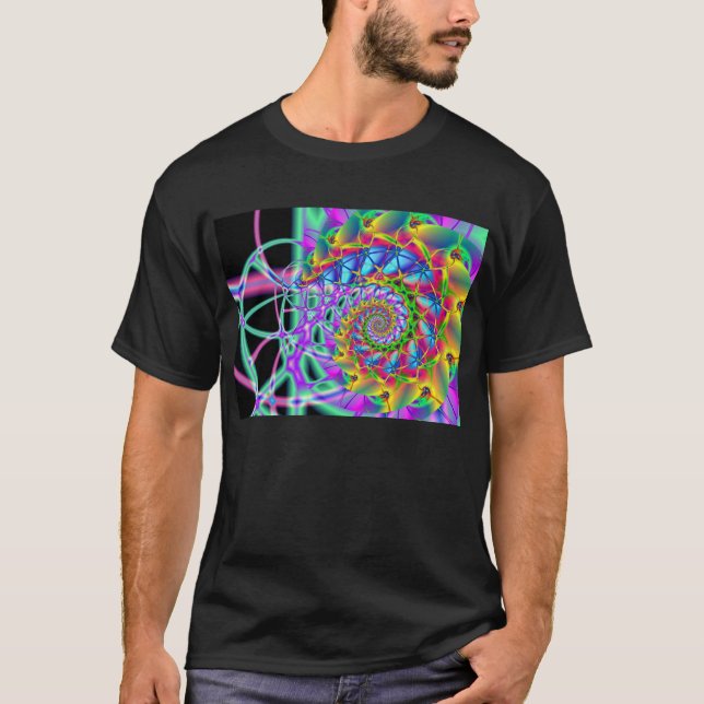 regnbågephoenix spiral tee shirt (Framsida)