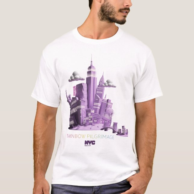Regnbågepilgrimsfärdstad T-shirt (Framsida)
