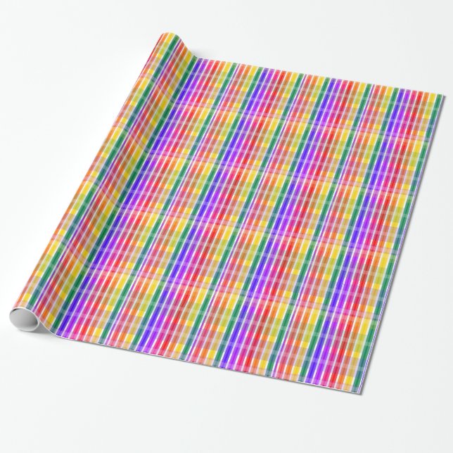 Regnbågepläd Presentpapper (Utrullad)