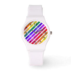 Regnbågeplädrandar Armbandsur