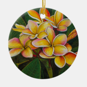 RegnbågePlumeria Julgransprydnad Keramik