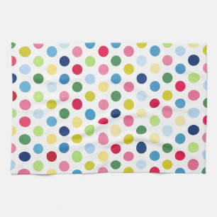 Regnbågepolka dots kökshandduk