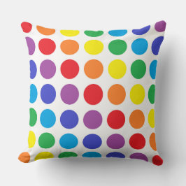 Regnbågepolka dots kudder kudde