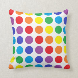 Regnbågepolka dots kudder kudde