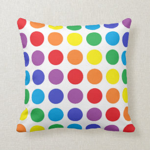 Regnbågepolka dots kudder kudde