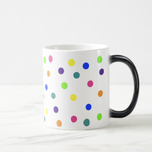 Regnbågepolka dots som Morphing muggen Magisk Mugg