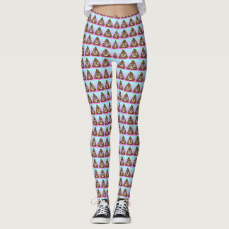 RegnbågePoop Emoji Leggings