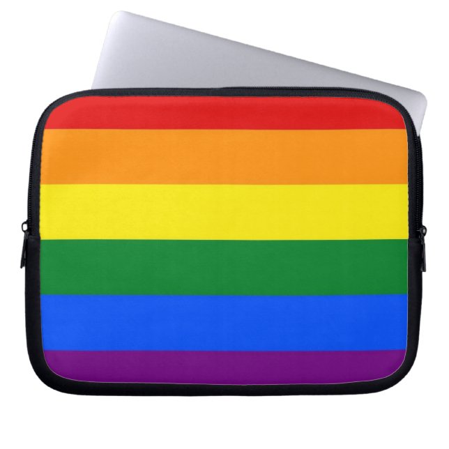 Regnbågeprideflagga Laptop Sleeve (Framsidan)