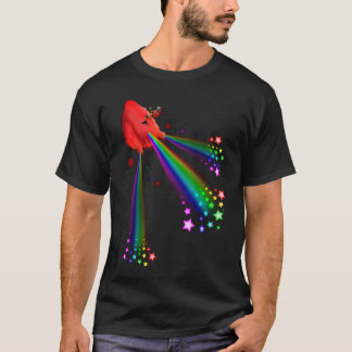 regnbågerakethjärta t-shirt