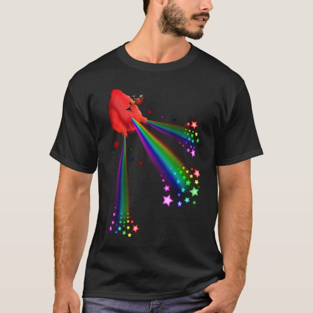 regnbågerakethjärta t-shirt (Framsida)