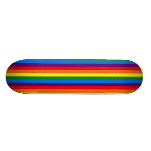 Regnbågerandar på svart service för gay pride LGBT Skateboard Bräda 20 Cm