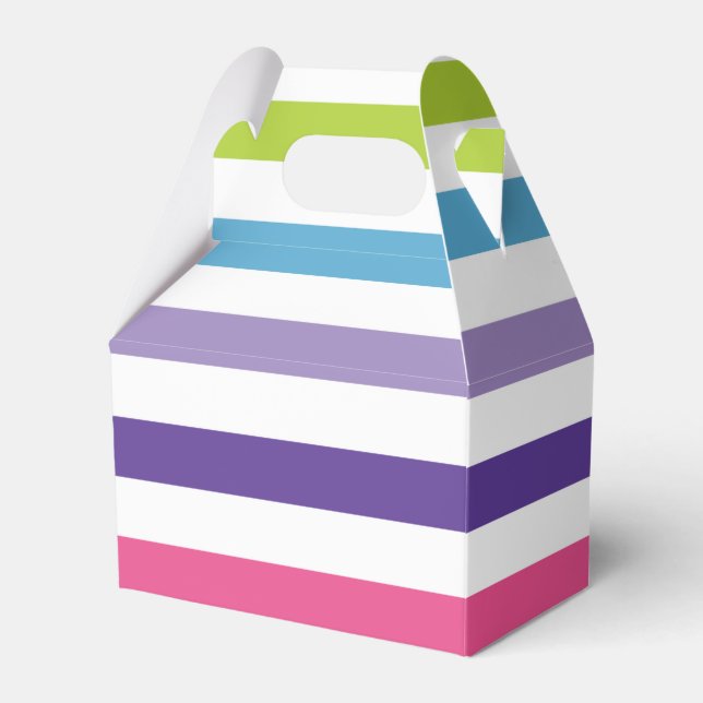 Regnbågerandar Presentaskar (Framsidan Sidan)