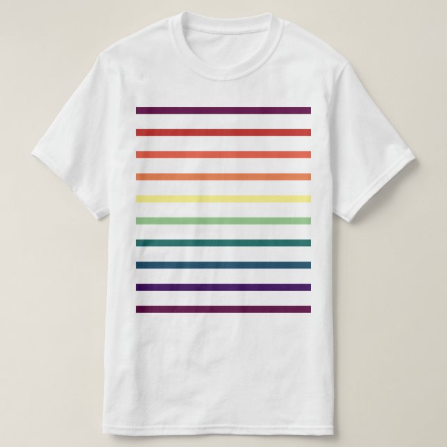 regnbågerandar t shirt (Design framsida)