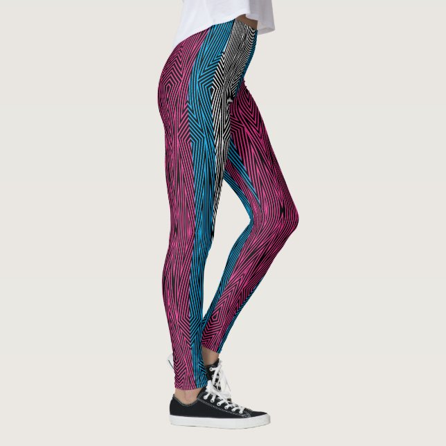 RegnbågeRex Retro damasker: Inverterad Leggings (Höger)