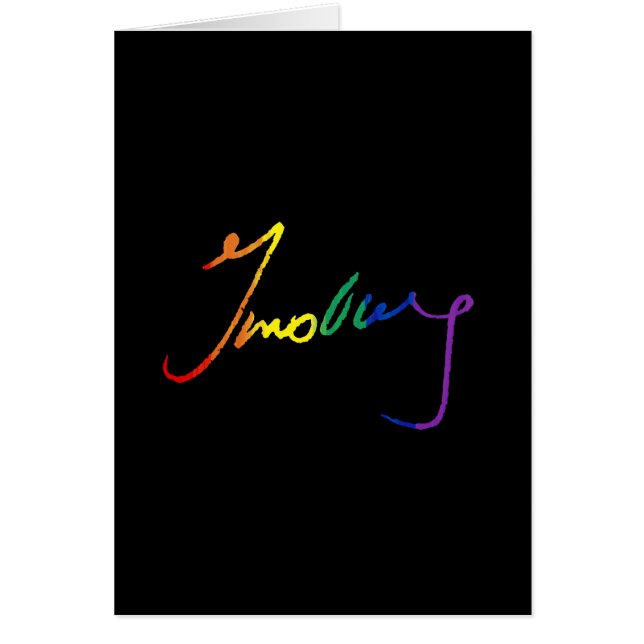 RegnbågeRuth Bader Ginsburg autograf - LGBT Polit Hälsningskort (Framsidan)