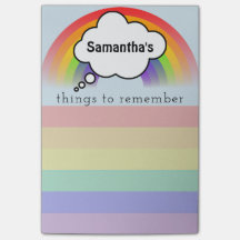 Regnbågesaker som ska minnas att lista, postar det