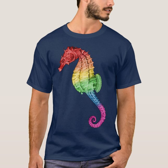 RegnbågeSeahorse T Shirt (Framsida)