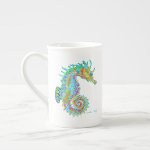 RegnbågeSeahorsemugg Benporslin Mugg