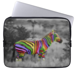 Regnbågesebra Laptop Sleeve