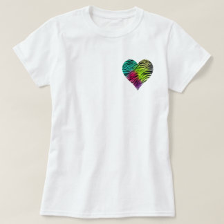 Regnbågesebrahjärta Tee