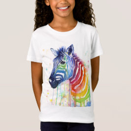 Regnbågesebravattenfärgen lurar skjortan t-shirt