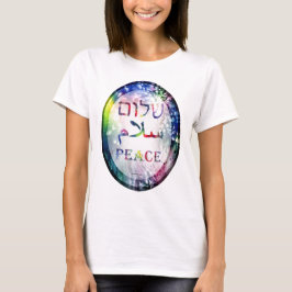 RegnbågeShalom Salaam fred Tee Shirt