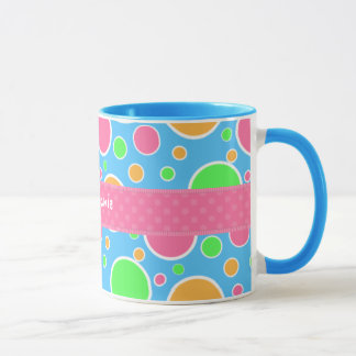 RegnbågeSherbetpolka dots Mugg
