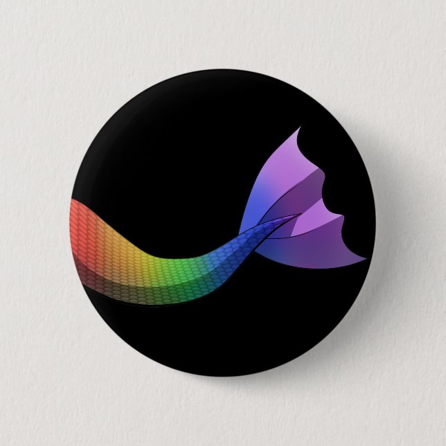 Regnbågesjöjungfrusvan V2 Knapp (Framsida)