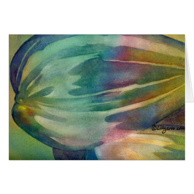 Regnbågesolrosen kärnar ur kortet hälsningskort (Framsidan Horizontal)