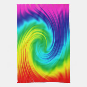 Regnbågespiral Kökshandduk