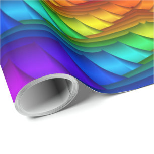 Regnbågespiral som slår in papper presentpapper