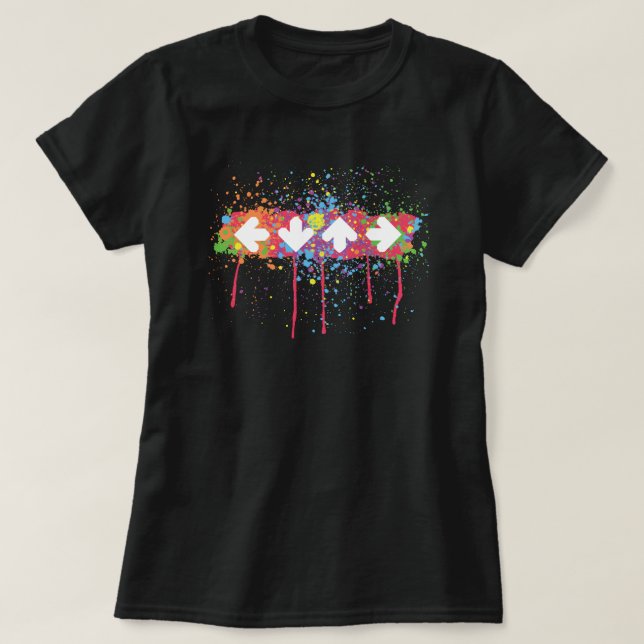 RegnbågeSplatter T Shirt (Design framsida)