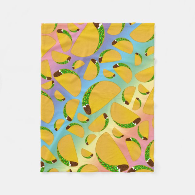 Regnbågetacos Fleecefilt (Framsidan)