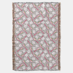 Regnbågetandmönster Filt