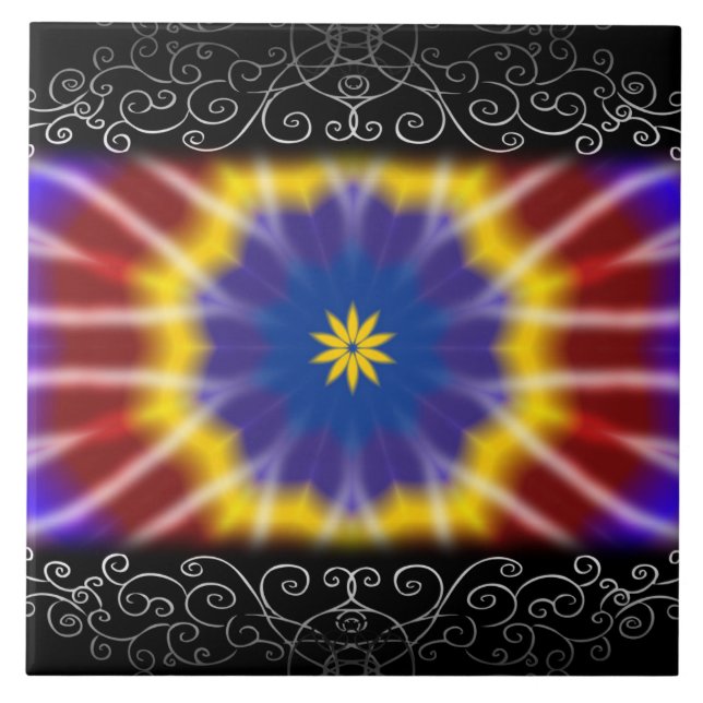 RegnbågeTiefärg Kakelplatta (Framsidan)