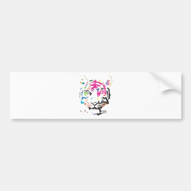 Regnbågetiger Bildekal (Framsidan)