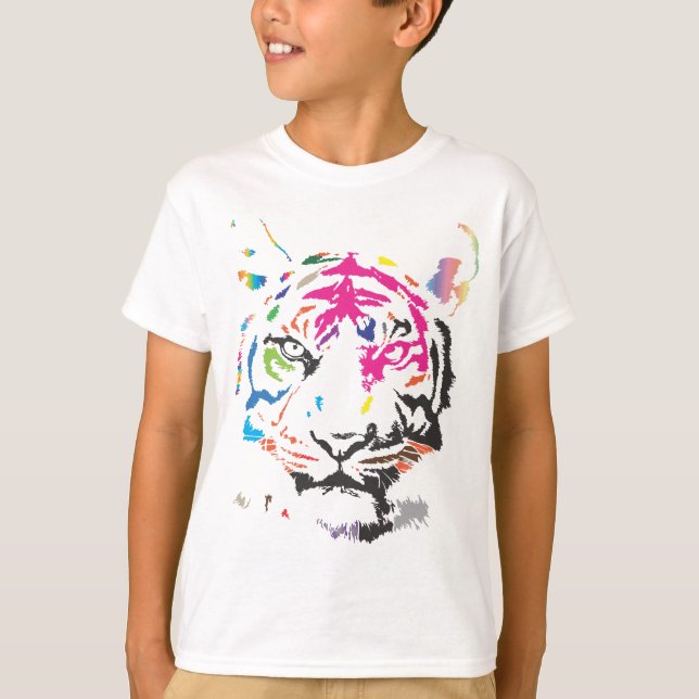 Regnbågetiger T-shirt (Framsida)