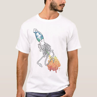 Regnbågetioarmad bläckfisk t-shirt