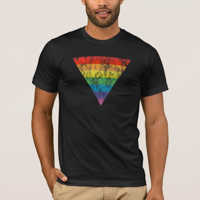 regnbågetriangel t-shirt (Framsida)