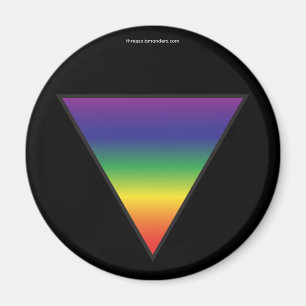 Regnbågetriangelmagnet - svart bakgrund magnet