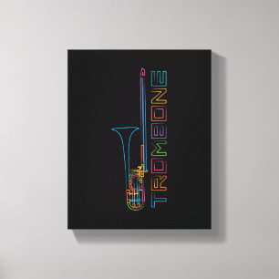 RegnbågeTrombone Canvastryck