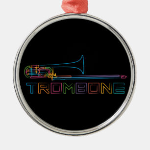 RegnbågeTrombone Julgransprydnad Metall
