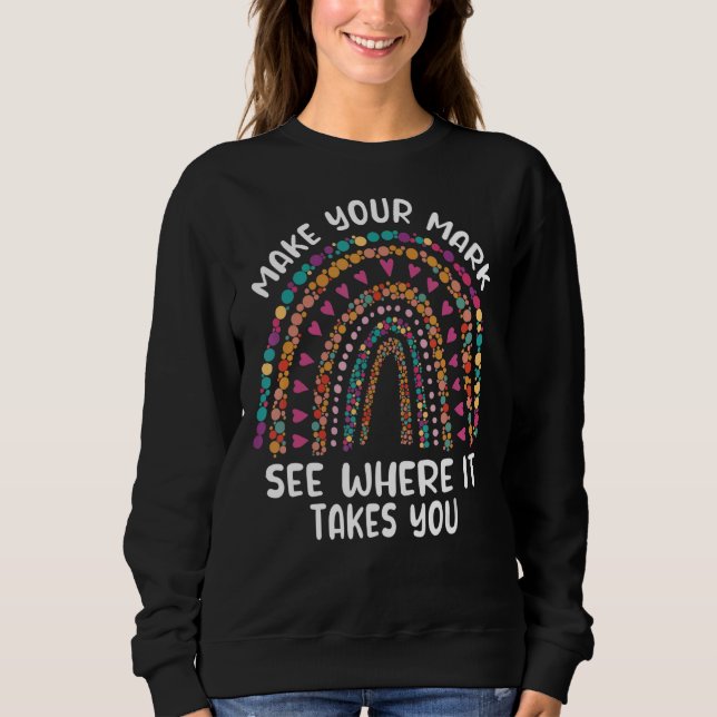 Regnbågets startdag gör att du kan se var det tar t shirt (Framsida)