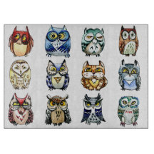 Regnbågeugglor och kattvattenfärg