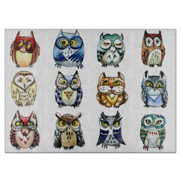 Regnbågeugglor och kattvattenfärg