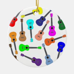 RegnbågeUkulele Julgransprydnad Keramik