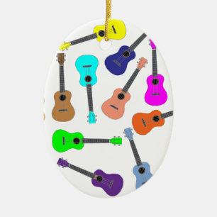 RegnbågeUkulele Julgransprydnad Keramik